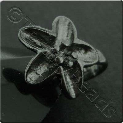 Black Flower Bail - 12mm