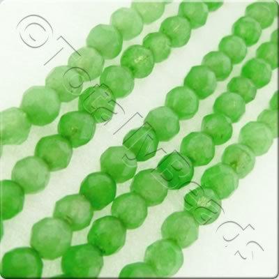 Green Dyed Stone 3mm Facet Round