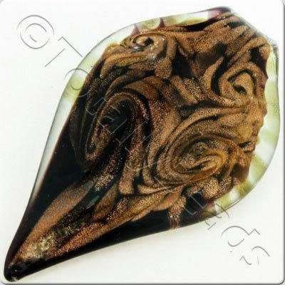 Lampwork Pendant - Shield 70mm - LPK12
