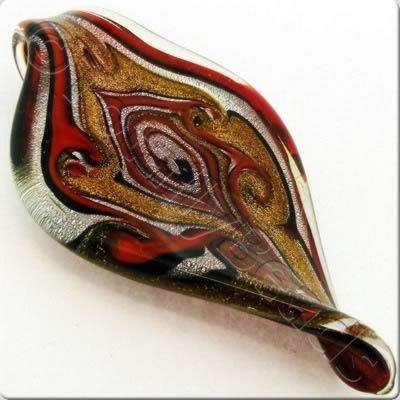 Lampwork Pendant - Shield 65mm - LPR35