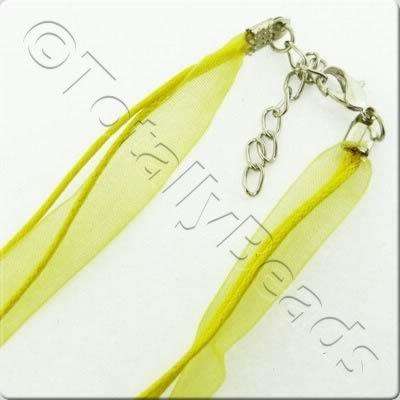 Organza Necklace Cord - Yellow