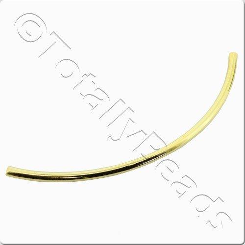 Metal Curved Tube 4x110mm - Gold Plated