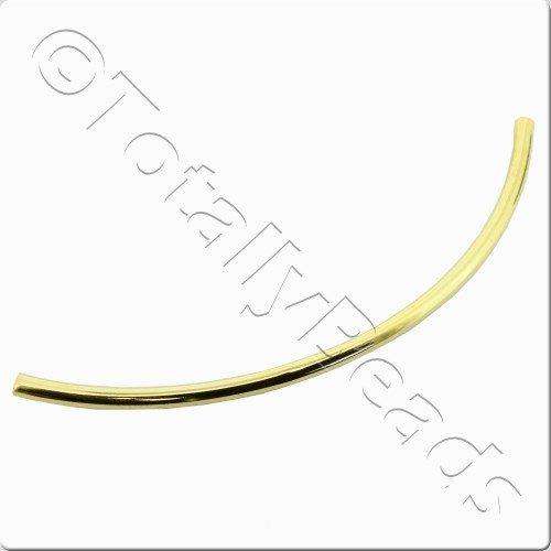 Metal Curved Tube 4x110mm - Gold Plated