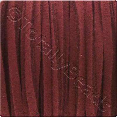 Suede Cord Burgundy - 3mm - 5m Spool