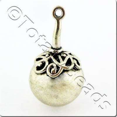 Tibetan Silver Charm - Small Bell Hanger 1pcs