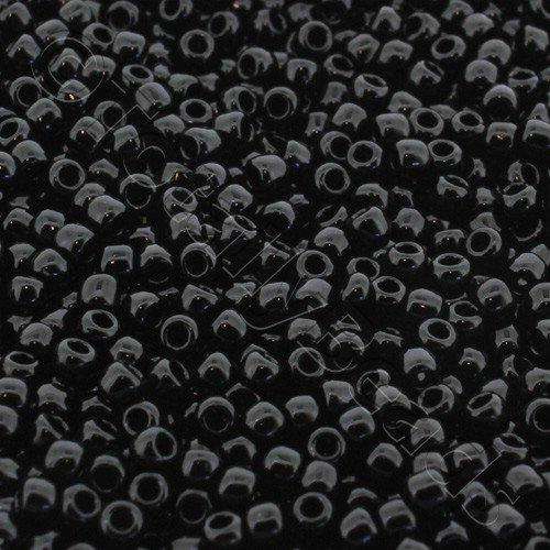 Toho Size 11 Seed Beads 10g - Opaque Jet Black