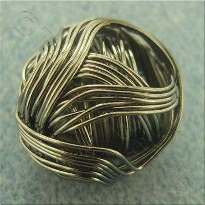 Multi Wire Bead - Round 20mm - Black 3pcs
