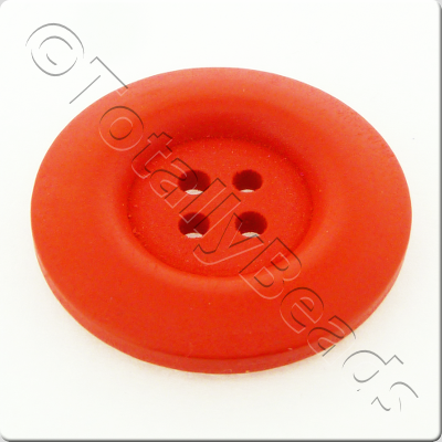 Wooden Button 30mm - Red