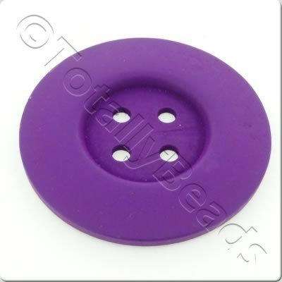 Wooden Button 60mm - Purple