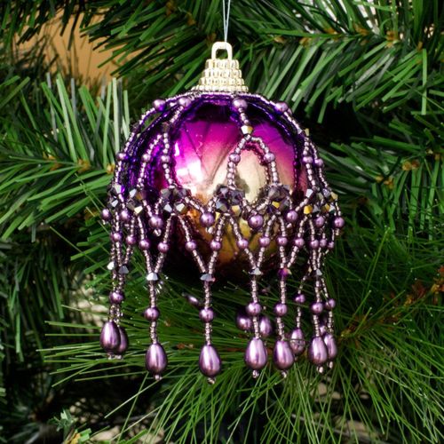 Jane Bauble Zoom 24/1 purple velvet jewelry making kit — DIY set with beads and instructions for creating handmade jewelry