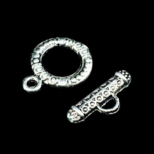 Metal Toggle   Fancy Ring 17mm 8set Antique Silver Grade B for jewellery making