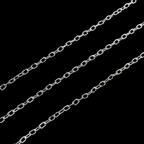 Chain Silver Plated - Oval 3x2.5mm
