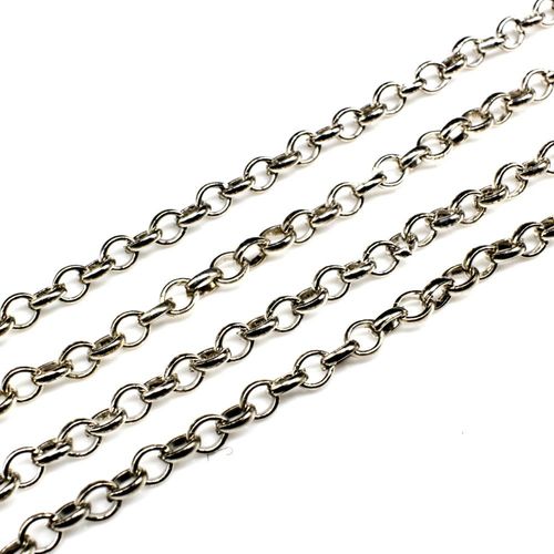 Chain Rhodium Plated   Rolo 5x4mm for jewellery making