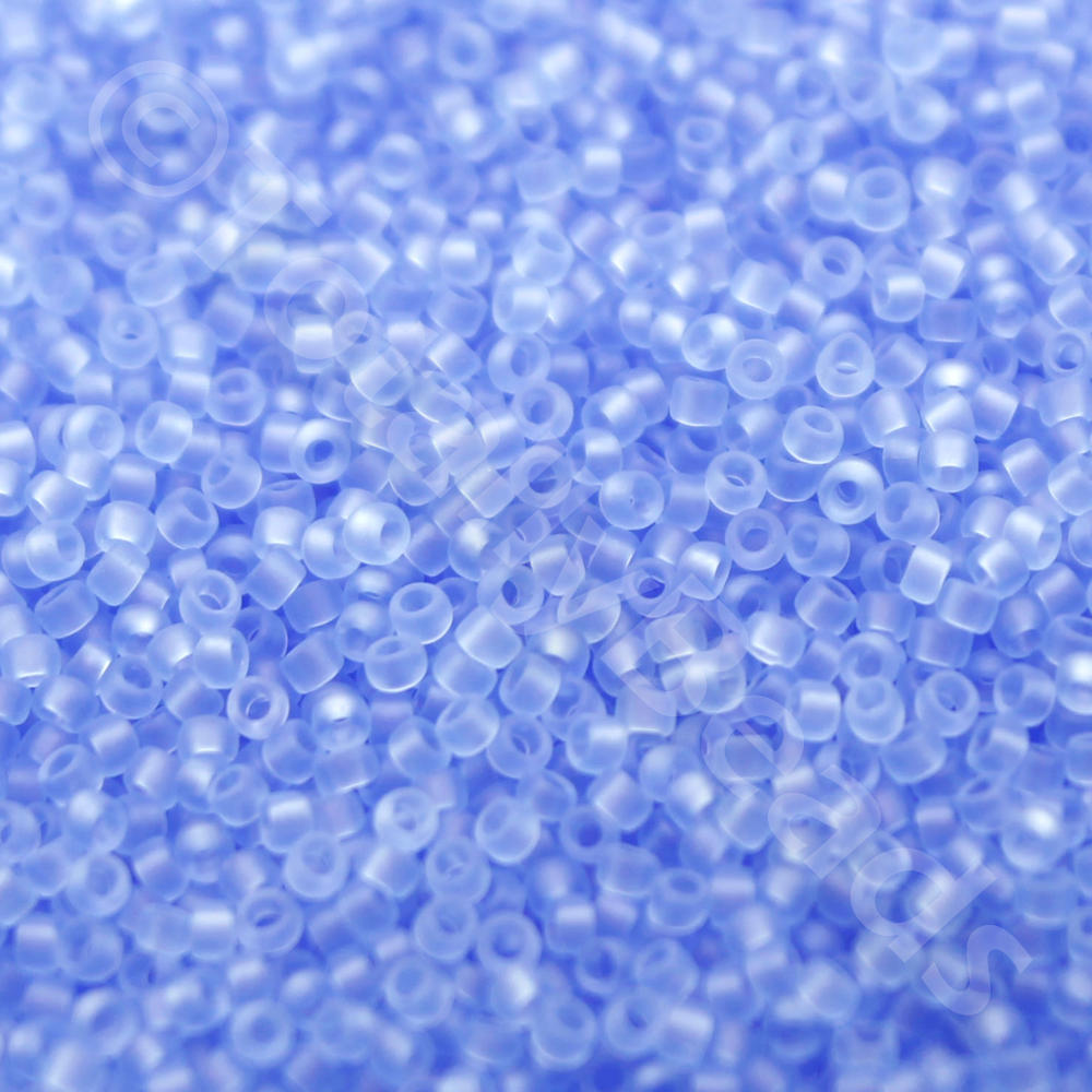 Toho Size 15 Seed Beads 10g - Trans Frosted Lt Sapphire