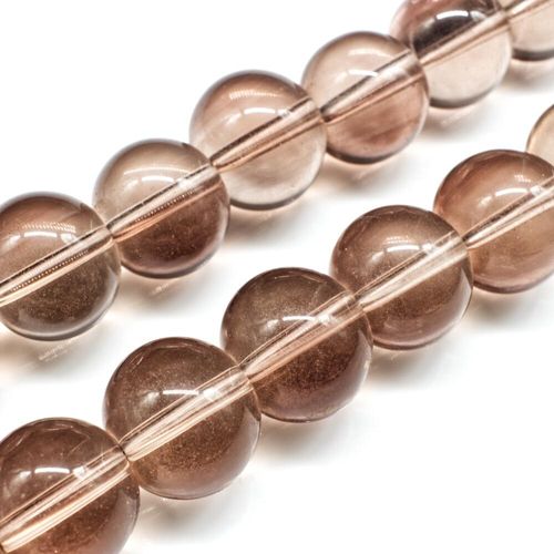 Glass Beads 14mm Round   Lt. Amethyst 14" String for jewellery making
