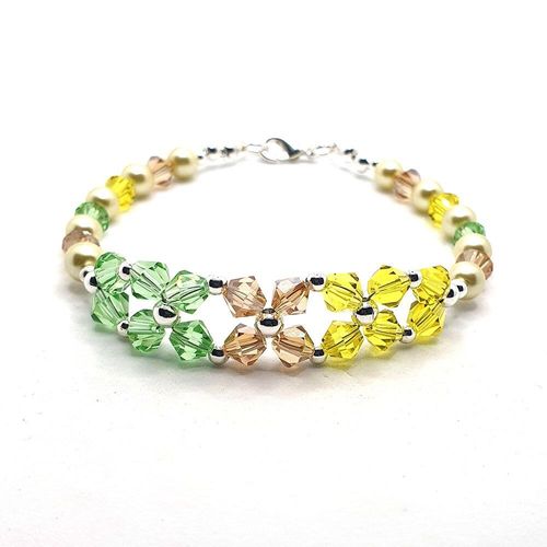 Bryony Bicone Bracelet Makes 5 true spring bracelet making kit — DIY set with beads and instructions for creating handmade jewelry