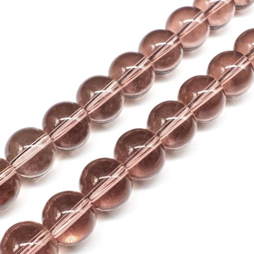 Glass Beads 12mm Facet Round   Light Amethyst 14" String for jewellery making