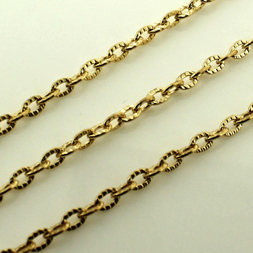 Chain Rose Gold Plated - Oval Patterned 4x3mm