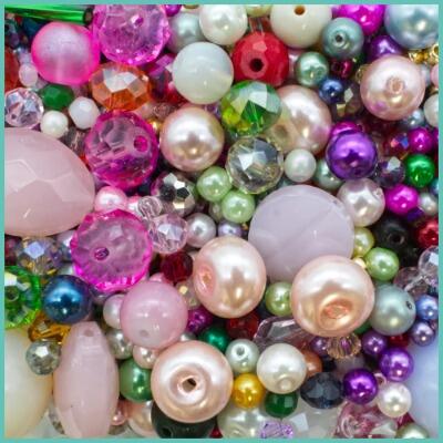 Pastel Pearl Mix 11mm Star Plastic Beads (300pcs)