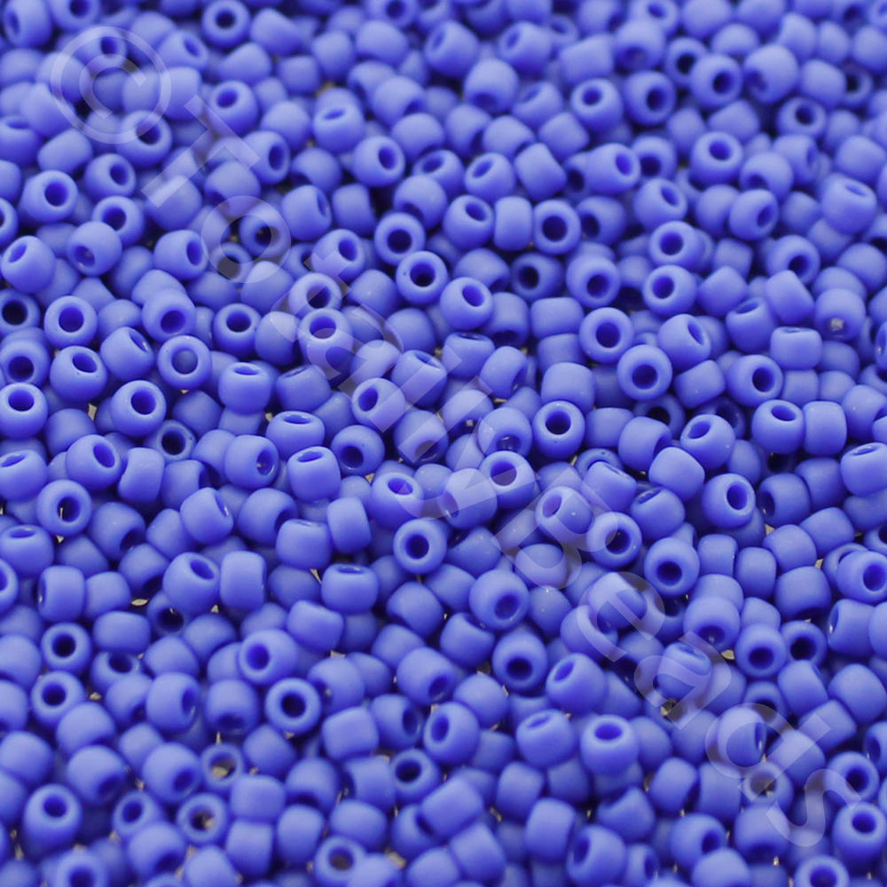 Toho Size 11 Seed Beads 10g - Opaque Frost Navy Blue
