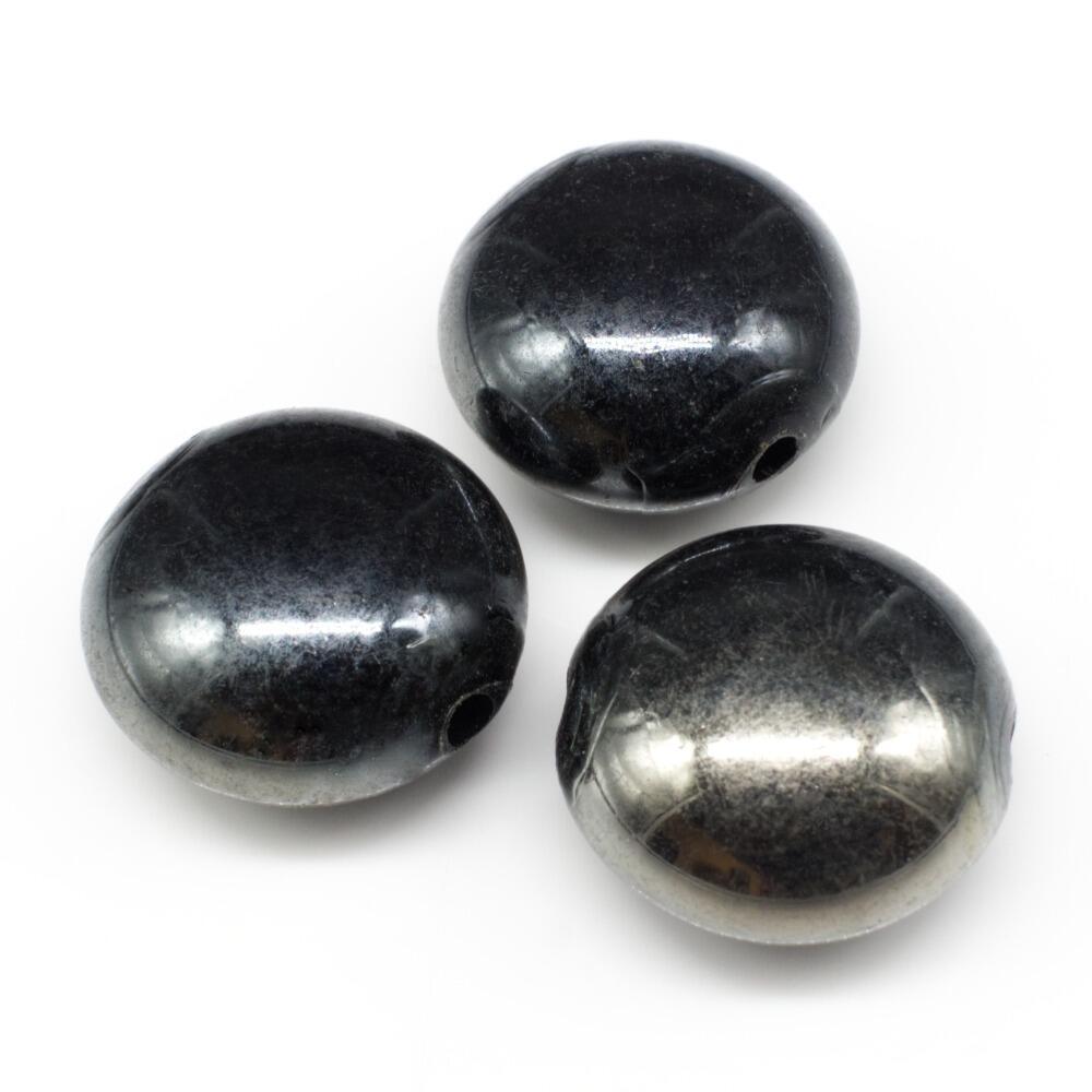 Acrylic Shadow Disc 17mm 10pcs - Charcoal
