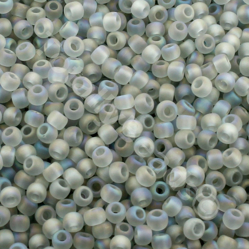 Toho Size 11 Seed Beads 10g - Trans Rainbow Frost Black Diamond