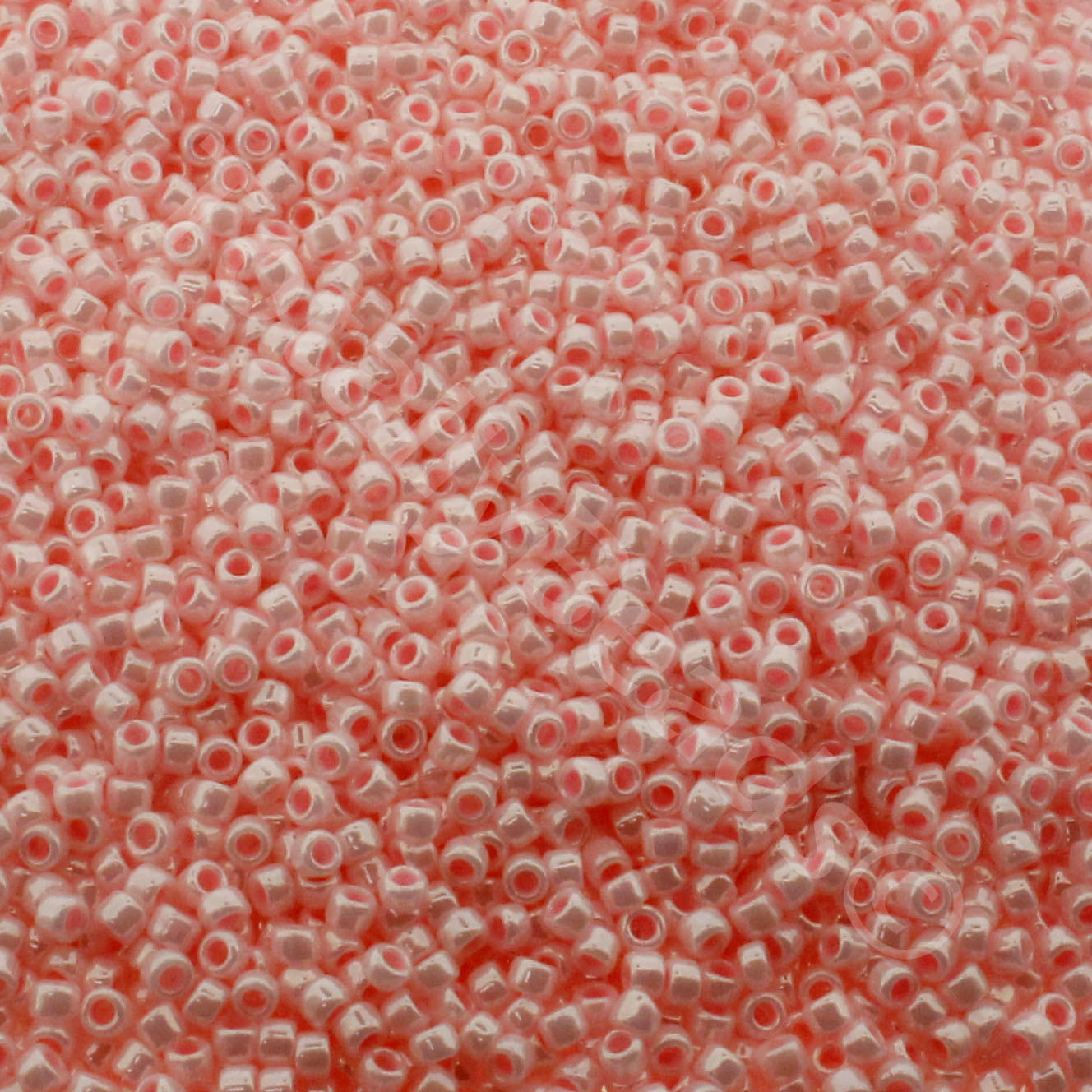 Toho Size 15 Seed Beads 10g - Opaque Luster Baby Pink