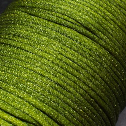 Rattail Cord 2mm 5 metres   Olive Green for jewellery making