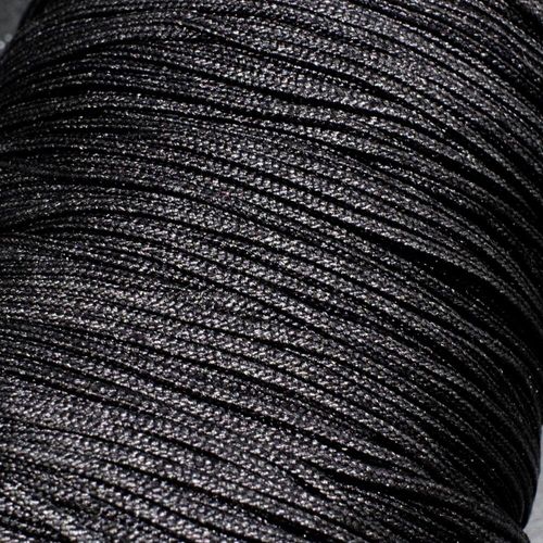 Rattail Cord 1.5mm 5 metres   Black for jewellery making