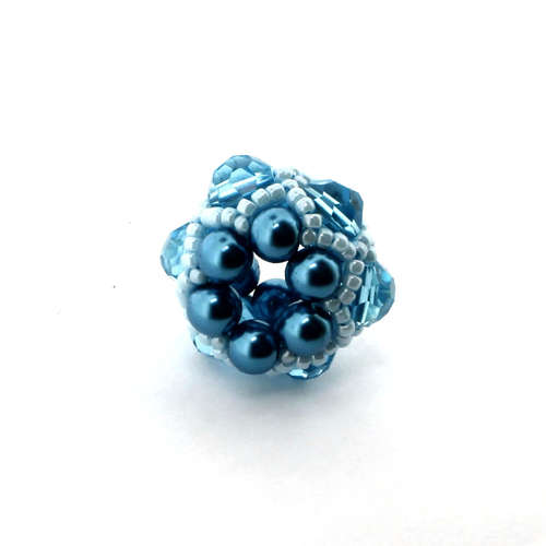 Erudite Large Crystal Beaded Beads aqua jewelry making kit — DIY set with beads and instructions for creating handmade jewelry