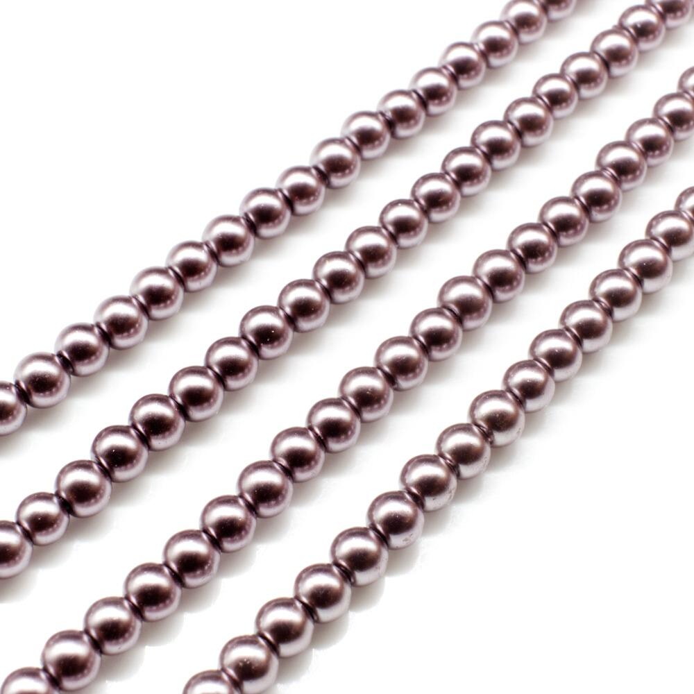 Glass Pearl Round Beads 4mm Mink Craft Hobby And Jewellery Supplies Totally Beads 5487