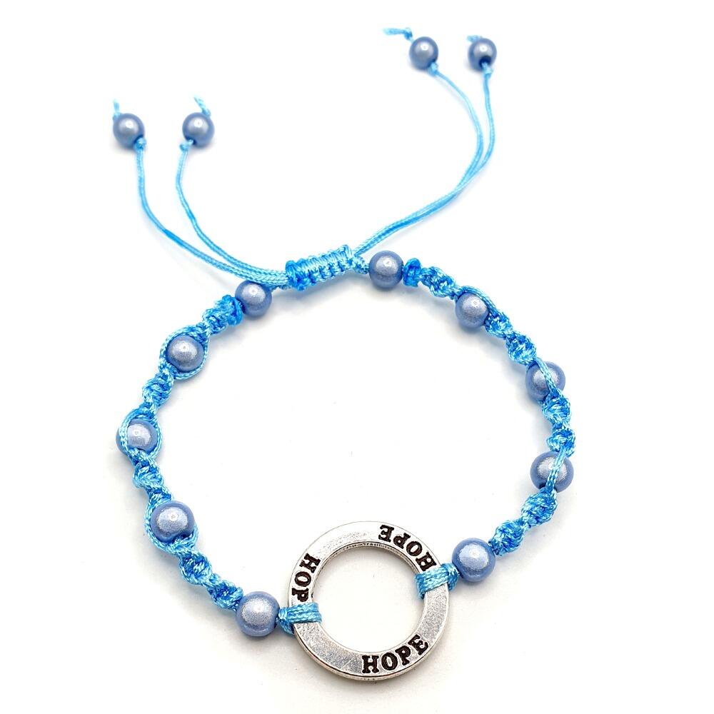 Ruth Spiral Macrame Bracelets Baby Blue