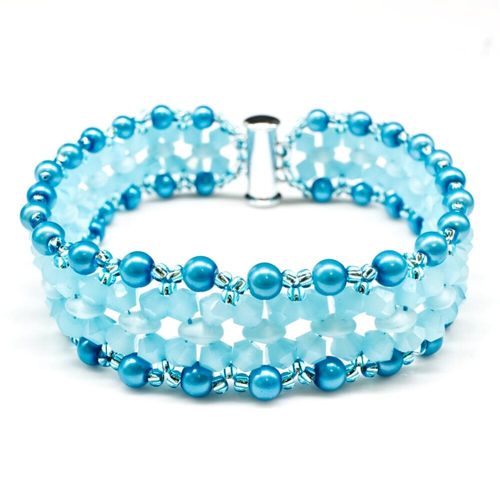 Farrah Fusion Bracelet aqua bracelet making kit — DIY set with beads and instructions for creating handmade jewelry