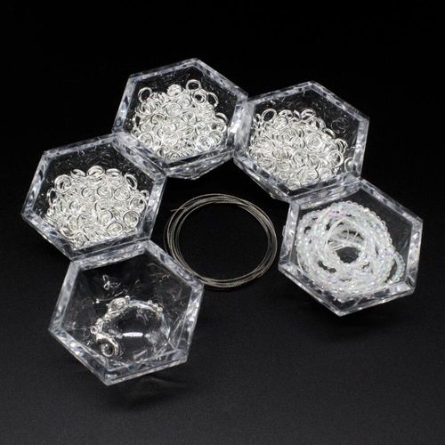 Spiral Micro Crystal Bracelets silver & crystal bracelet making kit — DIY set with beads and instructions for creating handmade jewelry