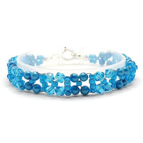 Dorothy Crystal Bracelets aqua bracelet making kit — DIY set with beads and instructions for creating handmade jewelry