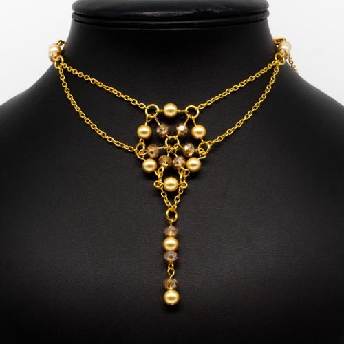 Laurel Necklace champagne haze necklace making kit — DIY set with beads and instructions for creating handmade jewelry