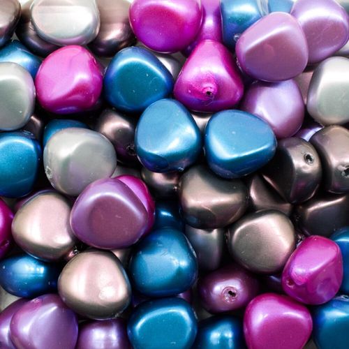 Acrylic Imitation Pearl Beads   11mm Nugget   Mix 2 for jewellery making