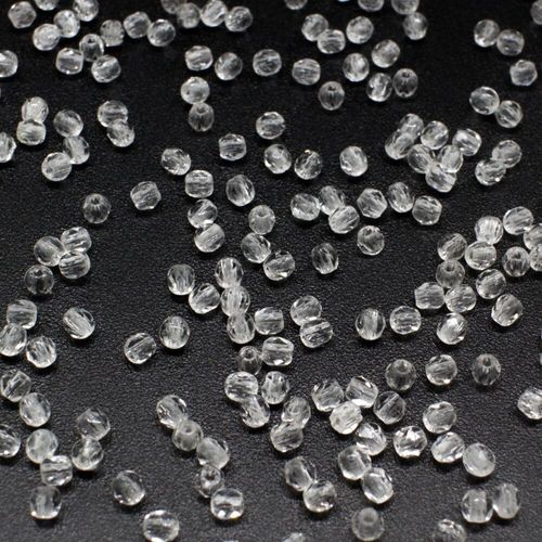 2mm Czech glass fire polished faceted beads crystal — pack of 100, high-quality faceted beads perfect for jewelry making and beadwork pro…