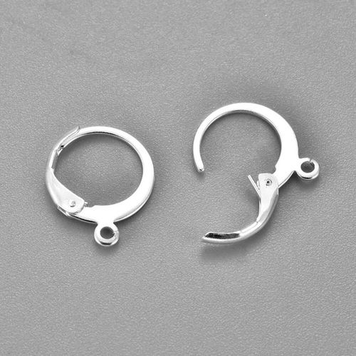 Leverback Earring 12mm Ring 5 Pairs   Silver Plated for jewellery making