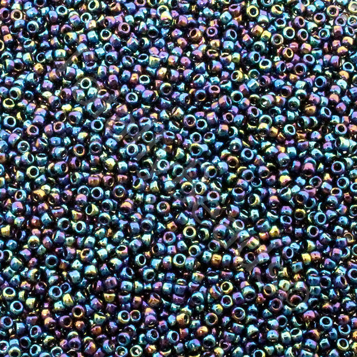 Toho Size 15 Seed Beads 10g - Met Rainbow Iris