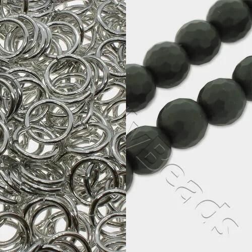 BC24 WK8 Double Cloud Cover   Rhodium 6mm for jewellery making
