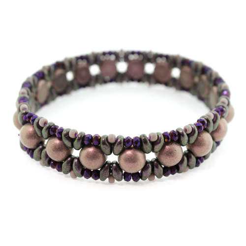 Caroline Bracelet passionate purple bracelet making kit — DIY set with beads and instructions for creating handmade jewelry