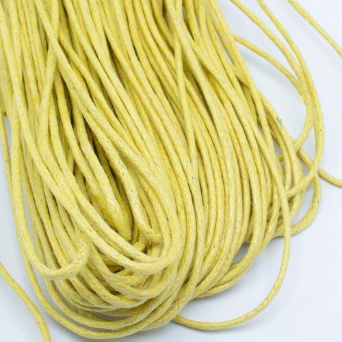 Wax Cotton Cord 1.5mm 4 metres   Yellow for jewellery making