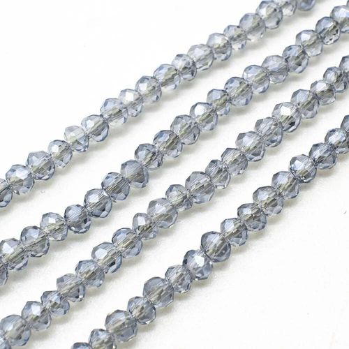 3.5mm crystal beads hint of blue, pack of 130 — faceted for jewelry making and beadwork