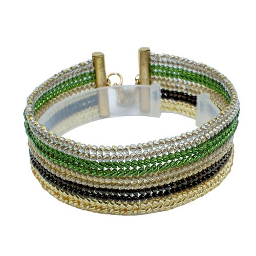 Flat Herringbone Bracelet Pack earth bracelet making kit — DIY set with beads and instructions for creating handmade jewelry