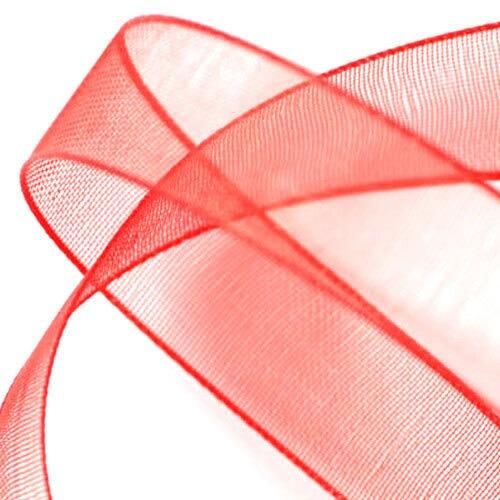 Organza Ribbon Red 10mm   5 Metres for jewellery making