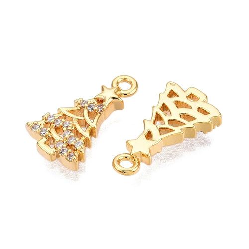 Pave Crystal Tree 13mm   Gold Colour for jewellery making