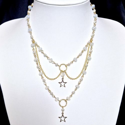 Seren Chain Necklaces Makes 3 crystal opal necklace making kit — DIY set with beads and instructions for creating handmade jewelry