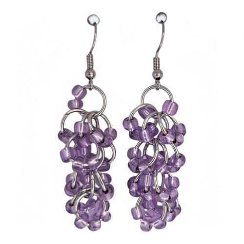 Shaggy Loop Jewellery mauve jewelry making kit — DIY set with beads and instructions for creating handmade jewelry