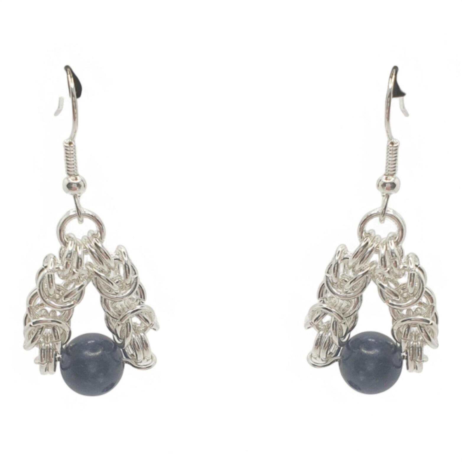 Catriona Gemstone Earrings 2 Pairs sodalite earring making kit — DIY set with beads and instructions for creating handmade jewelry